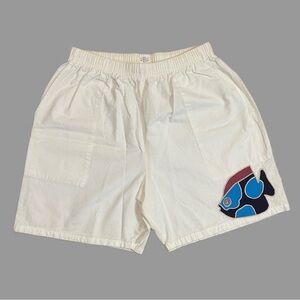 Vintage Small Womens High waisted Shorts Mountain Goat Patch Drawstring Pockets